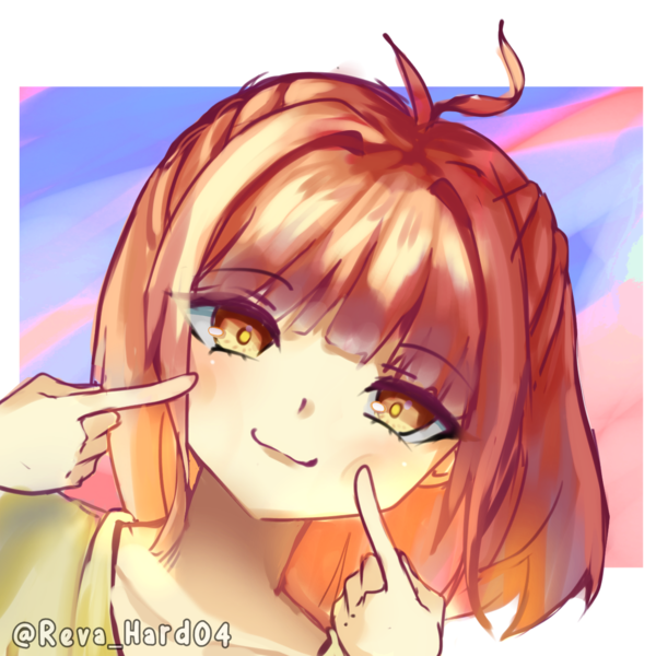 Colored Sketch Headshot anime style