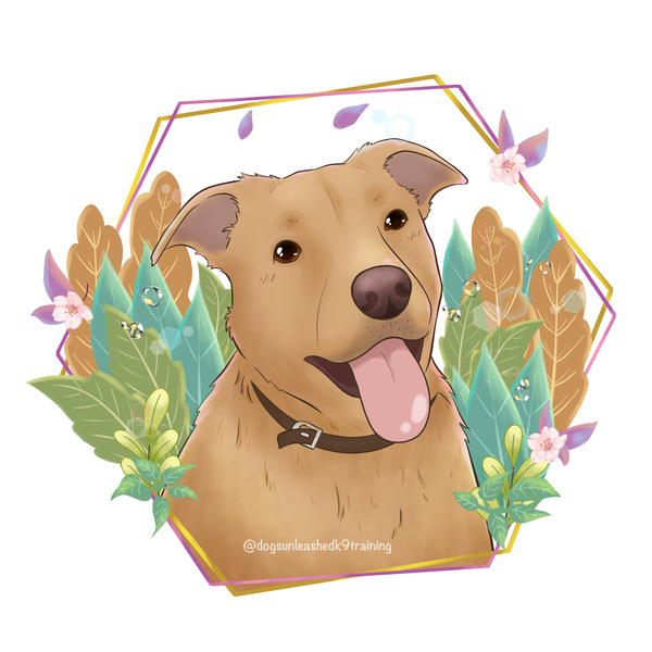 Portrait dog illustration 