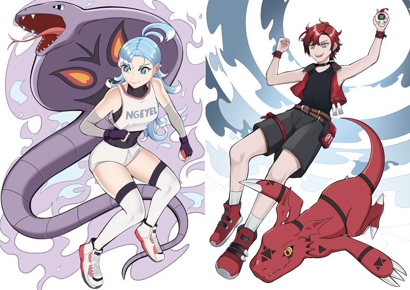 would draw you as pokemon trainer (sale)