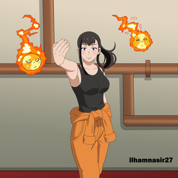 draw fanart, $ oc in fire force style