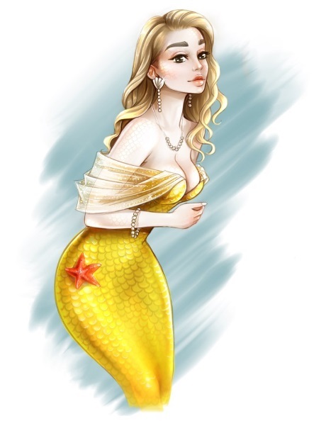 mermaid half body