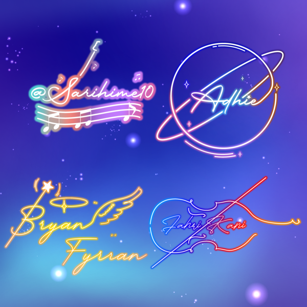 Neon signature/watermark