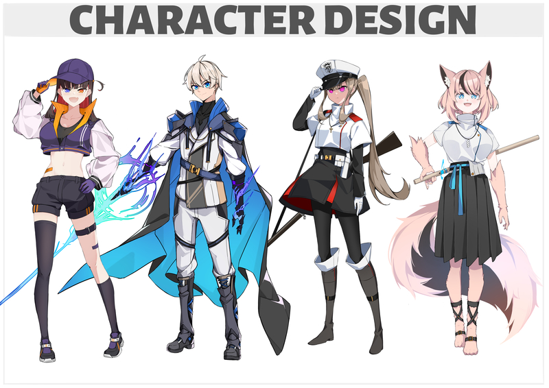 character design concept anime style
