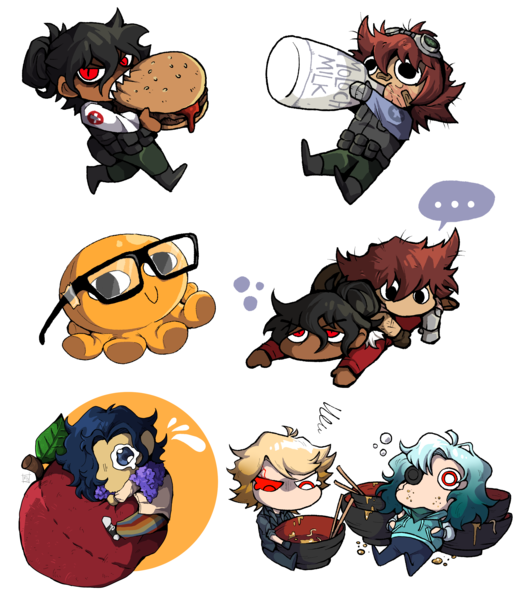 Colored Chibi Characters
