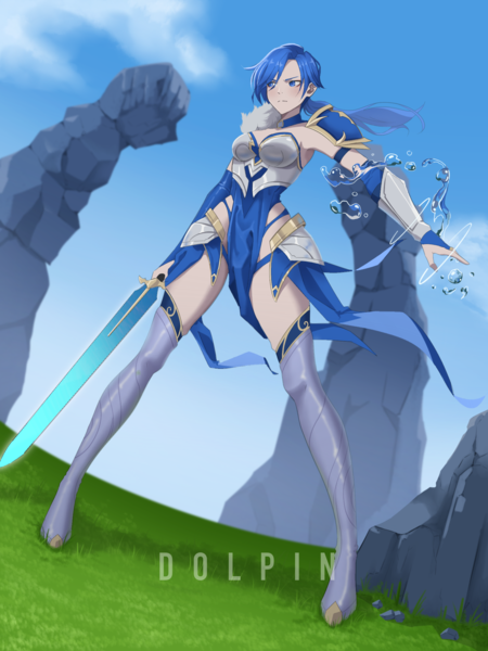 Colored sketch character
