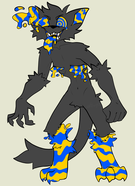 flat colored full body