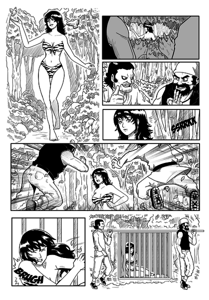 B&W manga page