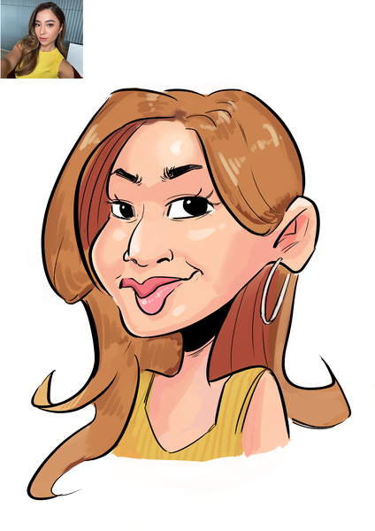 caricature head shot