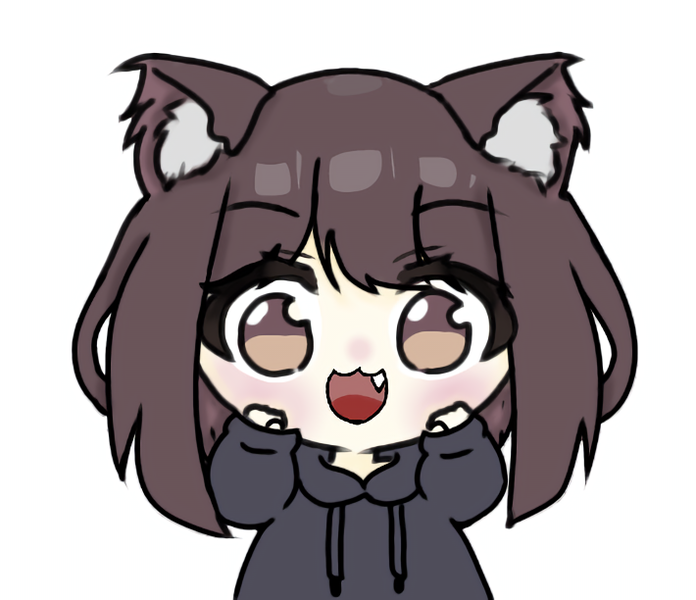 Nanase Kurumi ( fanart chibi cat )