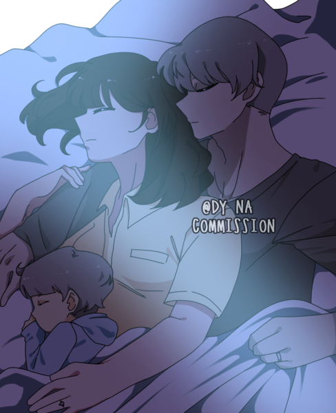 Ych sleeping family