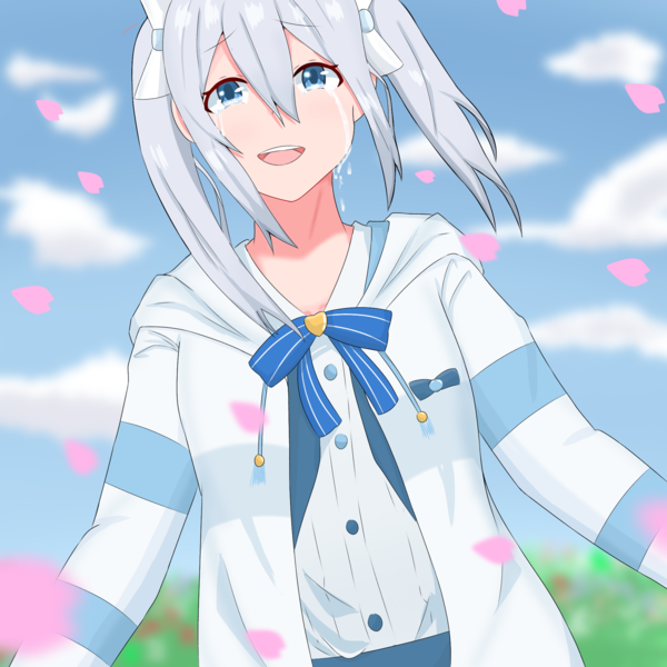 illustration half body anime style