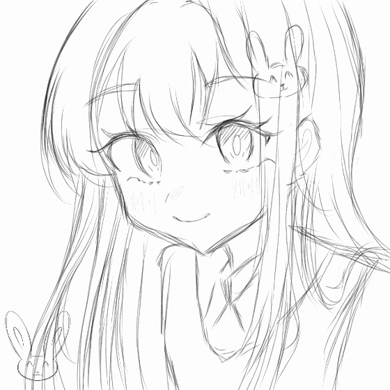 Anime Style Sketch Bust Up