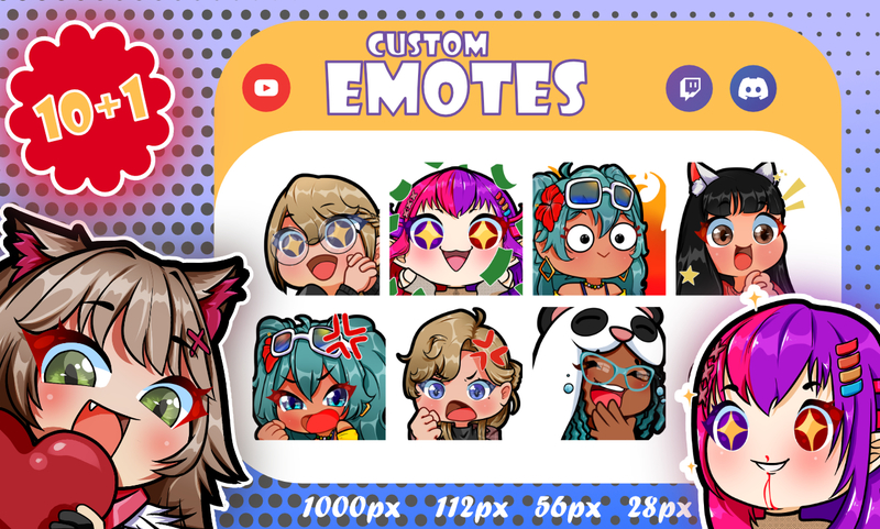 custom emotes chibi art