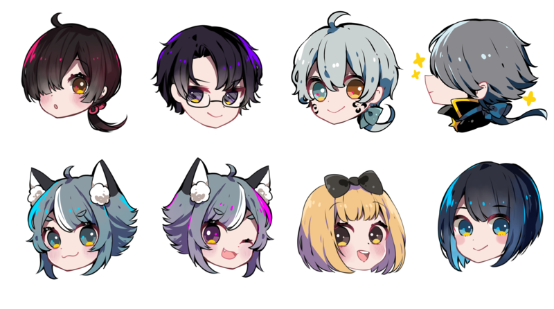 Colored Chibi Face