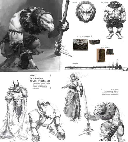 B&W Character design