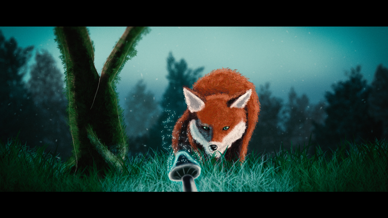 Bleak fantasy landscape, with animal