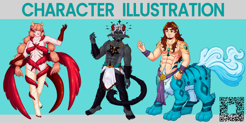 I will draw digital art illustration