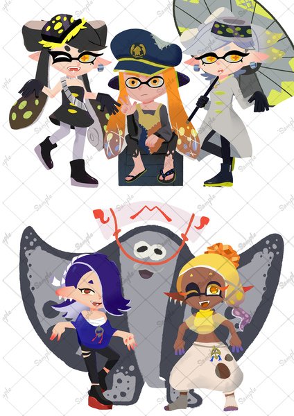 Splatoon Style Illustration Full Body