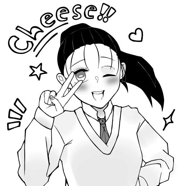 Half Body Manga -Style Lineart