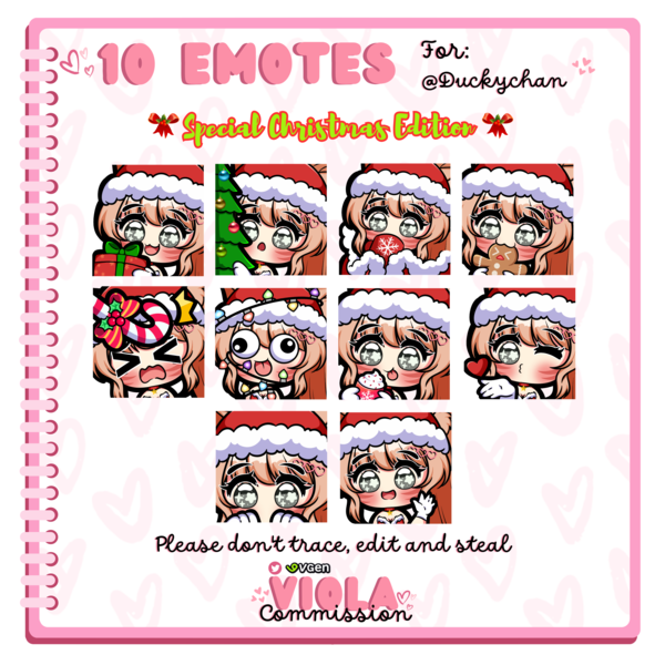 10 YCH EMOTES CHRISTMAS EDITION 