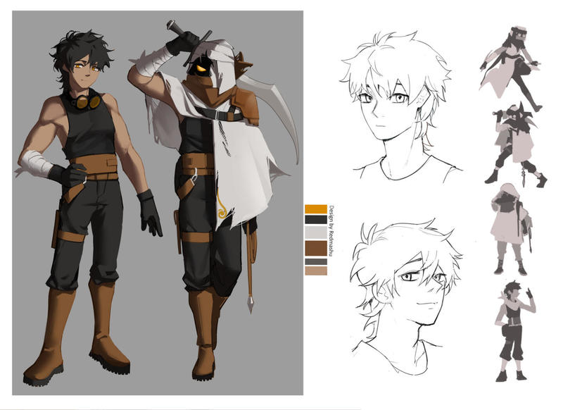 anime style character design 