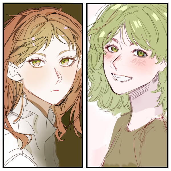 Colored bust up x2 chara