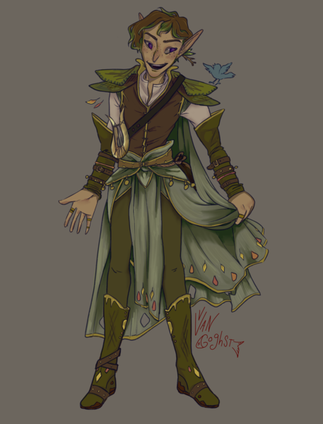 Colored full body character reference