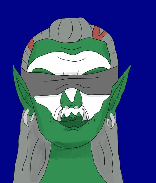 Colored face sketch