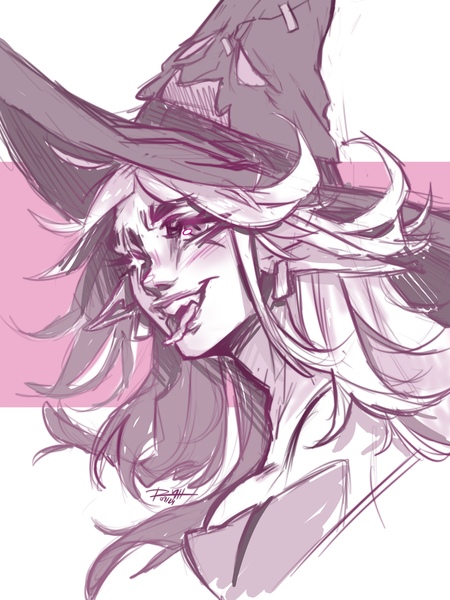Headshot character sketches