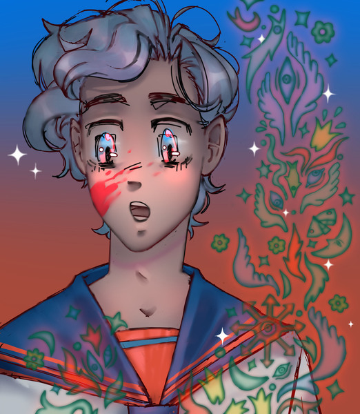 stylized anime portrait 