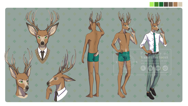 Detailed Furry Character Sheet