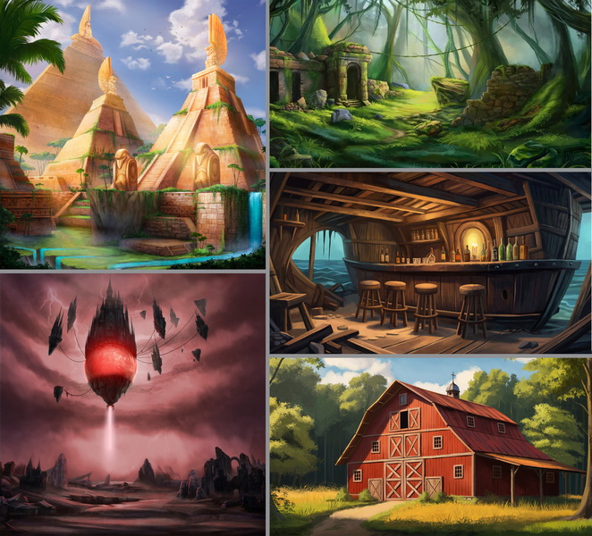 LANDSCAPE BACKGROUND DND BOOK ART GAME