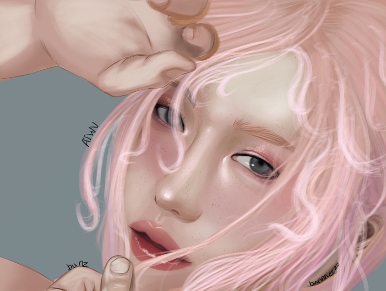 fully colored bust/headshot