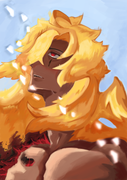 semi realismt/anime colored portrait 