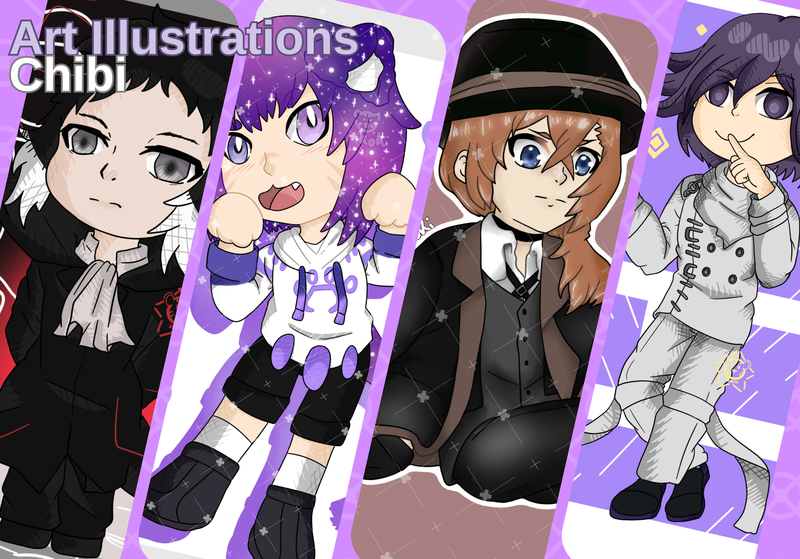 Chibi styled Illustrations