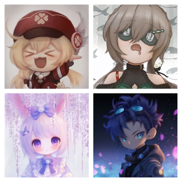 Soft Painterly Chibi Character Icon