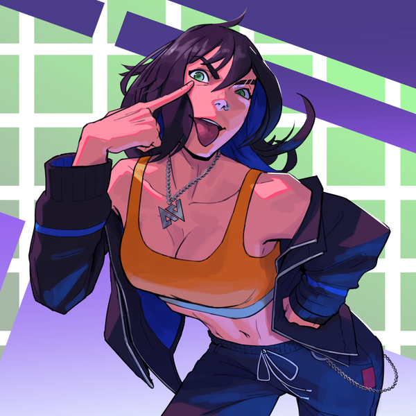 COLORED HALF BODY ANIME 