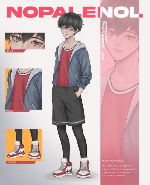 Semi realism full body character