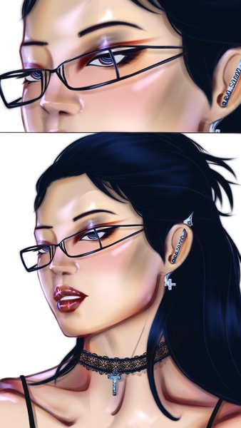 Digital portrait semi realism 