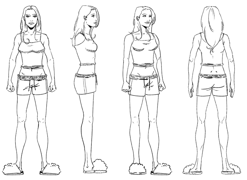 B/W Character Turnaround
