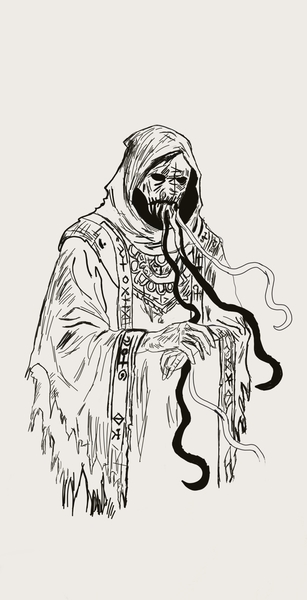 Line art character design 
