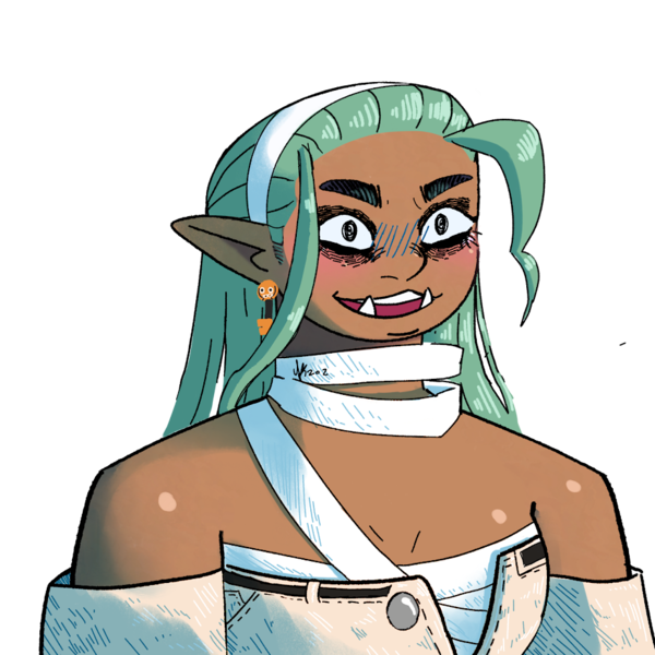 pngtuber bust illustration and rig