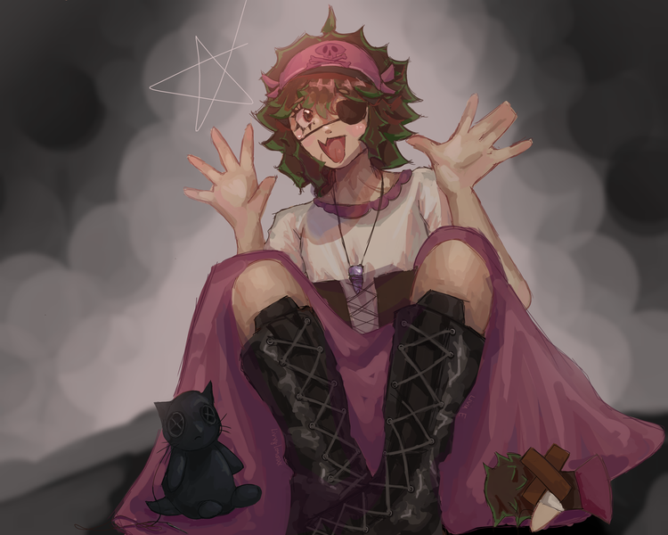 Full body colored painting 