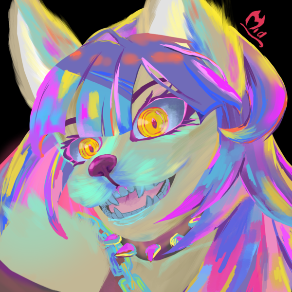 Full color bright Colorful portrait
