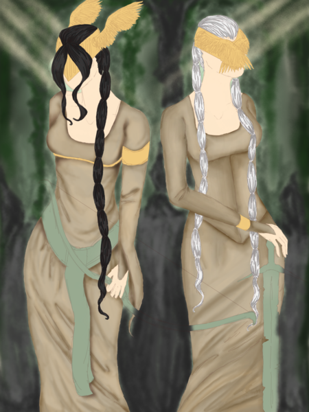 Semi realistic oc drawing