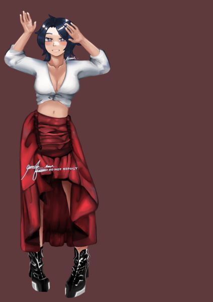 Rendered standing 2d Character 