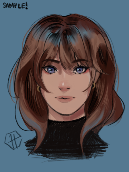 Quick Colored Portrait Sketches of OCs!