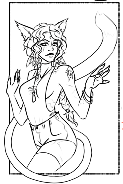 Black & White Framed Lineart