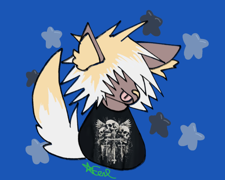 Small chibi with simple background 