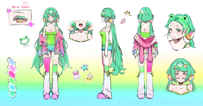 Colored Sketch Reference Sheet